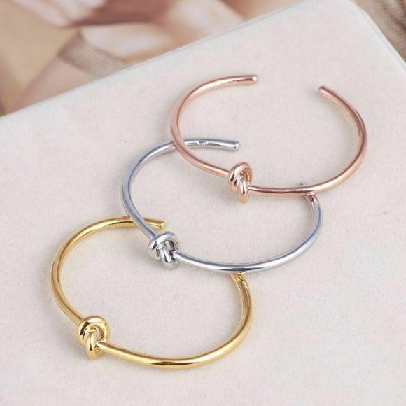 Celine Gold Knot Bangle Luxury Bracelet - Picture 4 of 8